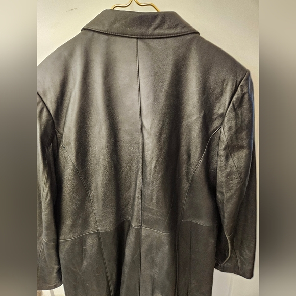 NWT - Leather Centigrade Black Trench w Thermolite Zip Out Lining - Size 1X - Picture 3 of 10